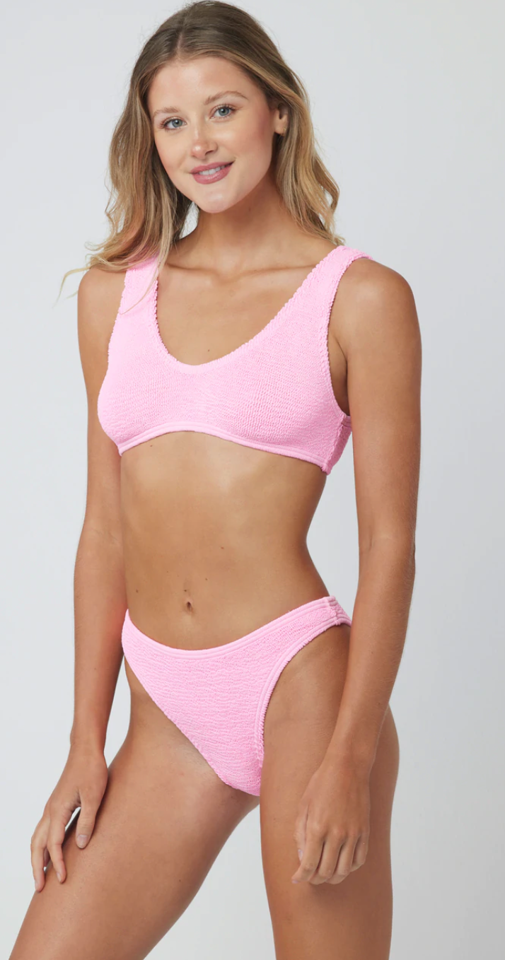 Load image into Gallery viewer, Barcelona Classic Bikini Full Strawberry Pink - ONE SIZE - Bikini Bottom
