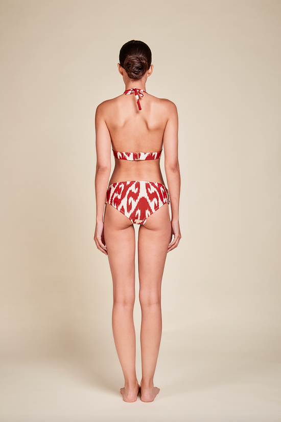 Load image into Gallery viewer, Missy Halter Bikini Top Africa Rojo

