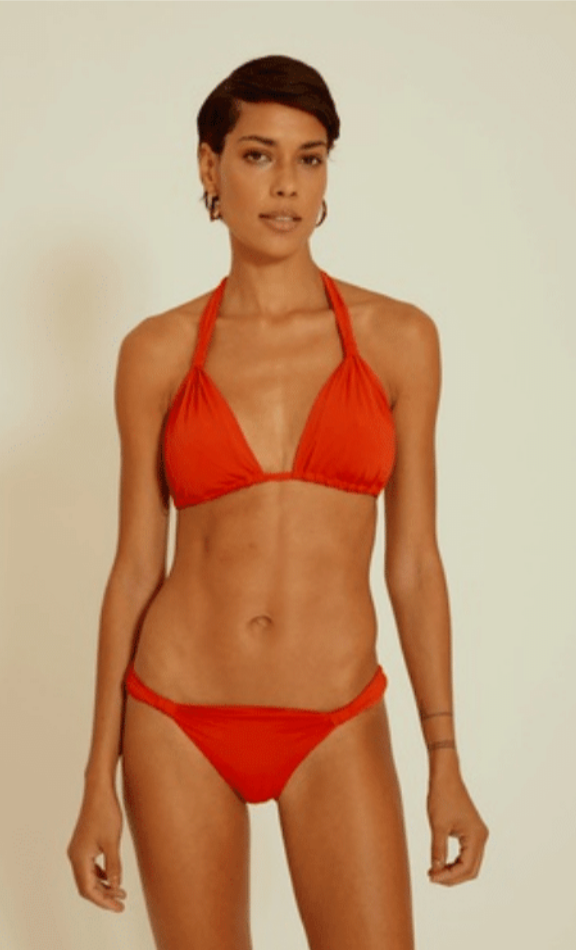 Adjustable Halter Bikini Top Kaki