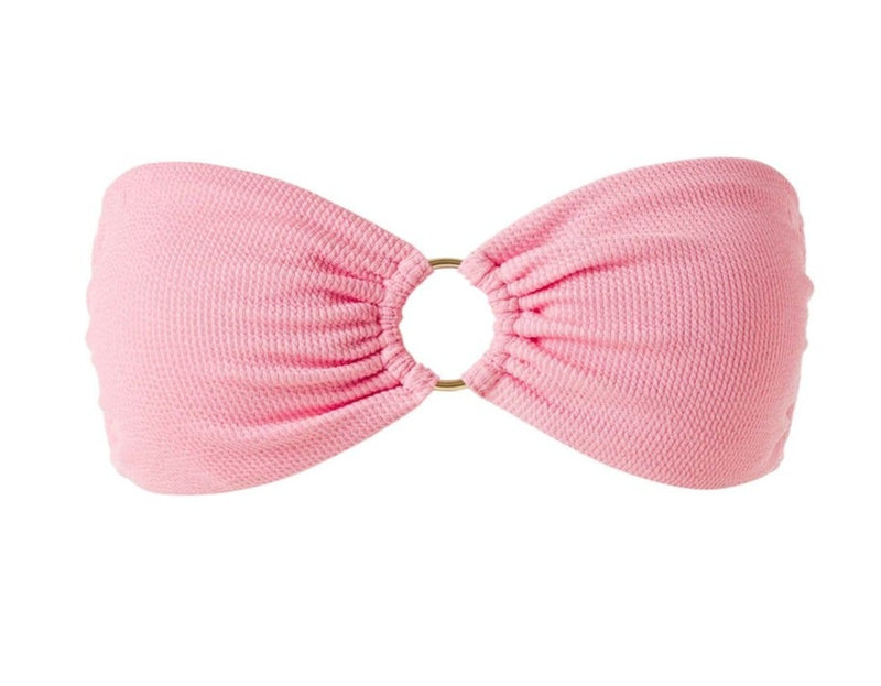 Pink Bandeau Bikini Top - Tortola Bikini Top Rose Ridges