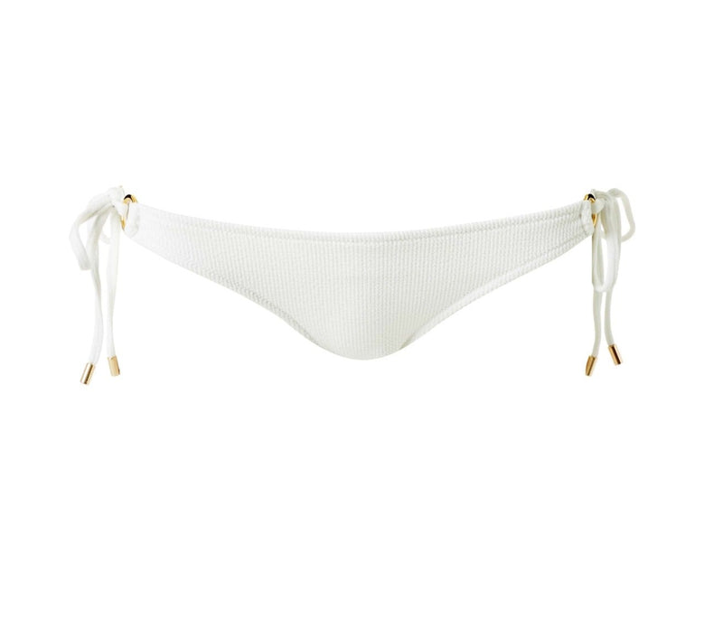 Melissa Odabash: White Bikini Bottoms with Ridges Design