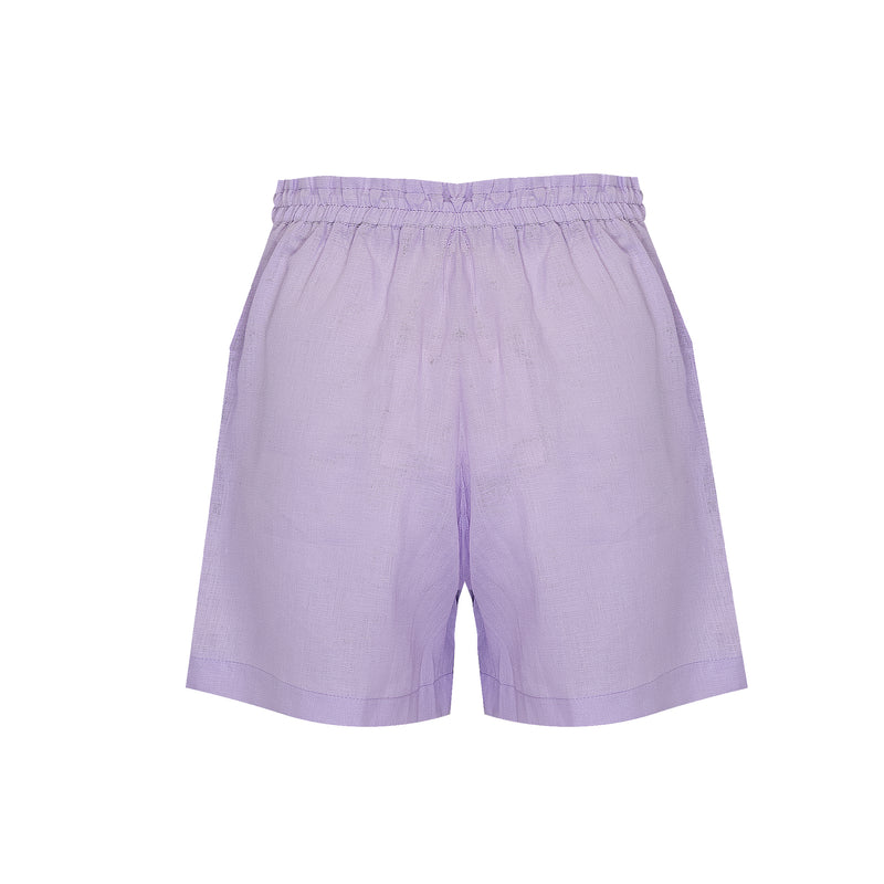 Light Purple Linen Shorts