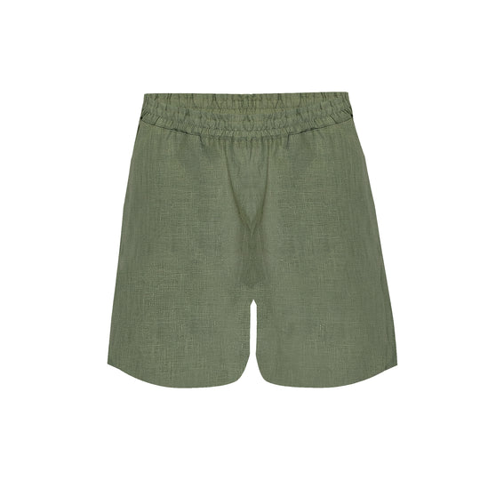 Load image into Gallery viewer, Olive Linen Shorts
