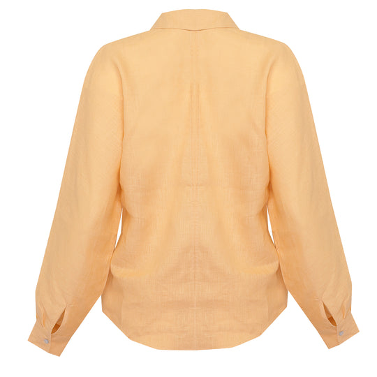 Load image into Gallery viewer, Sand Yellow Linen Shirt
