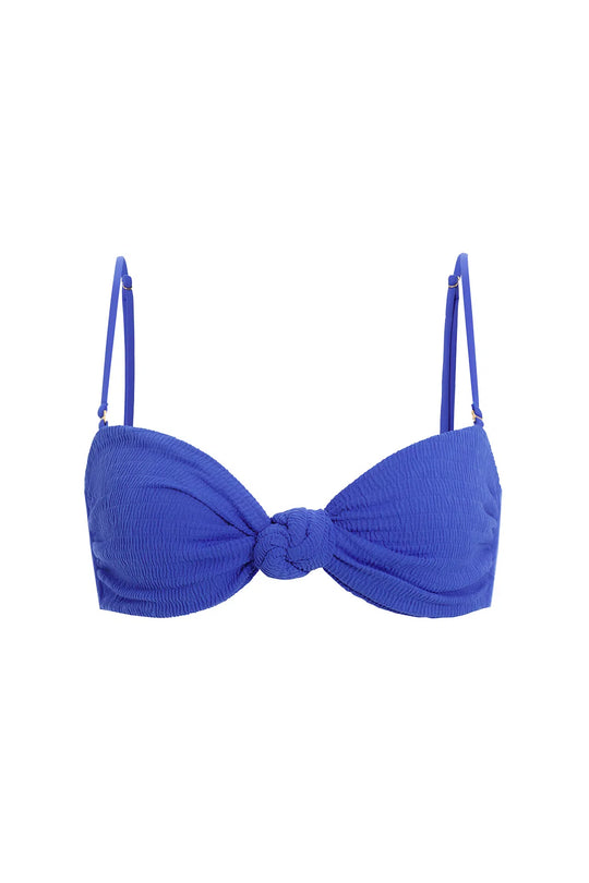 Load image into Gallery viewer, Lucille Nautical Blue Bikini Top
