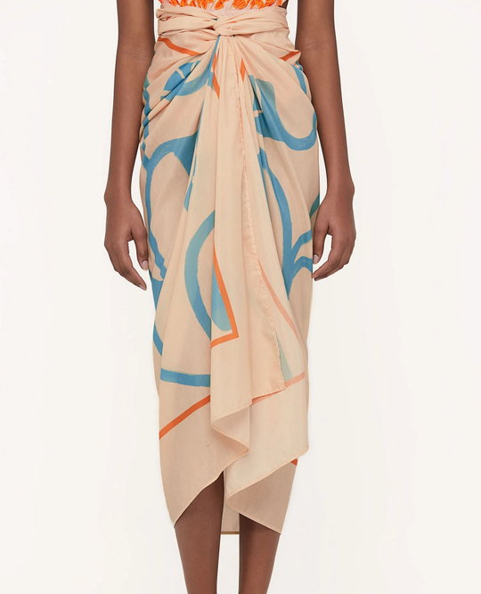 Sarong Wrap Skirt with Print