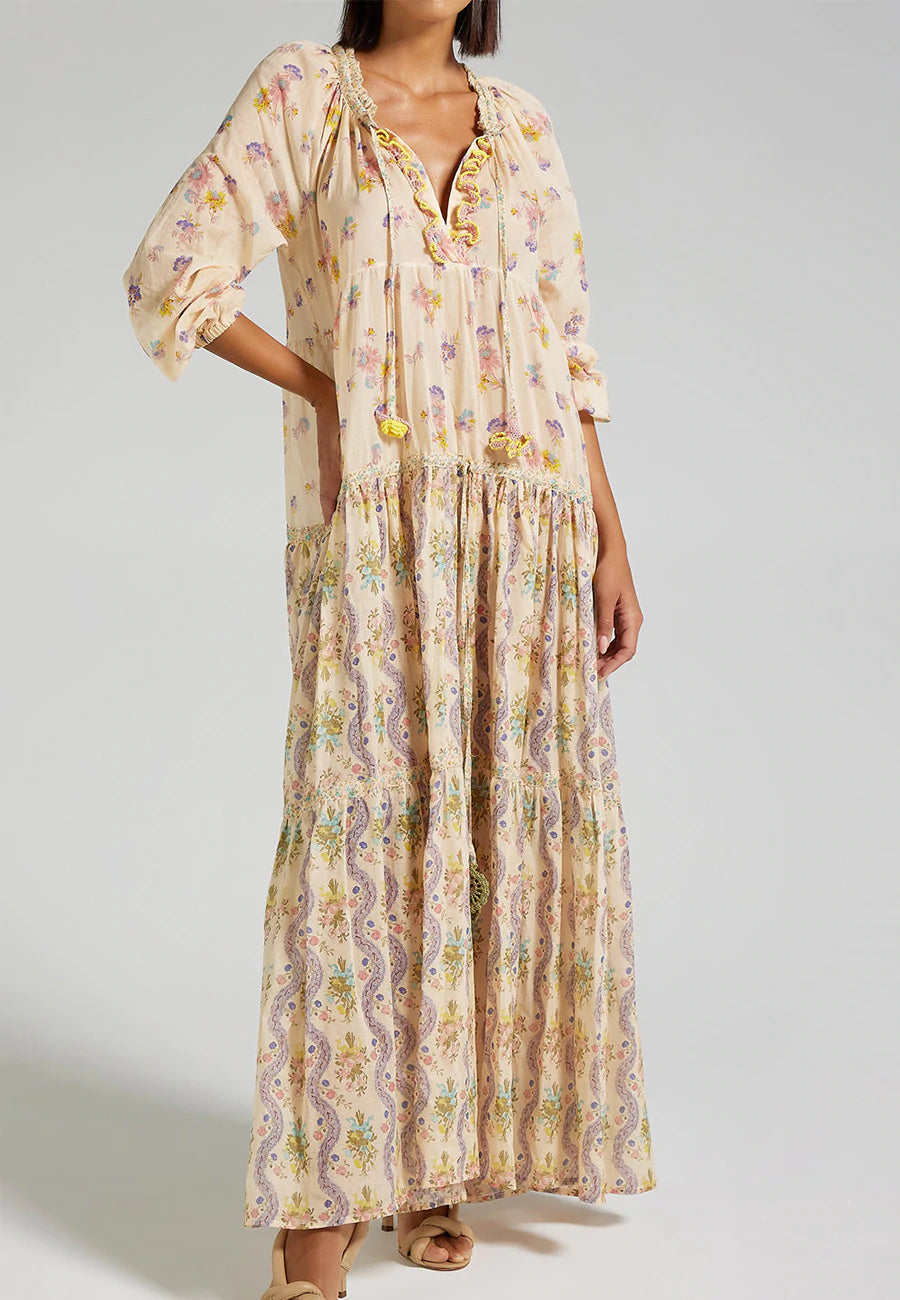 Load image into Gallery viewer, Lorella Long Kaftan Mixcipria - Kaftan
