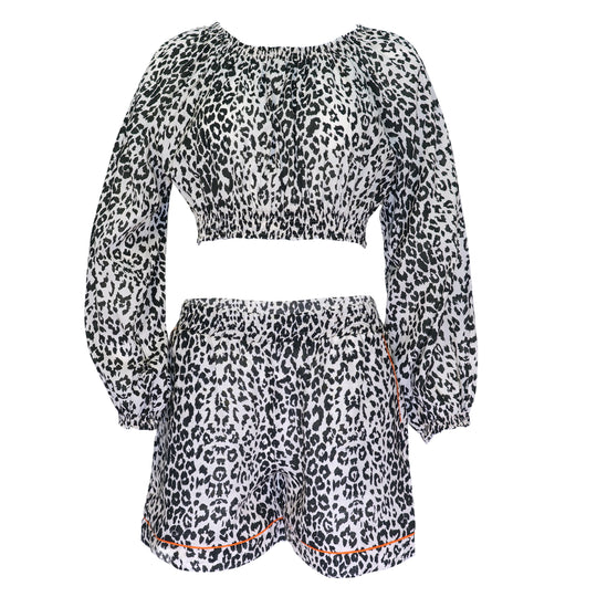Tullia Off Shoulder and Tali Short Leopard - Set