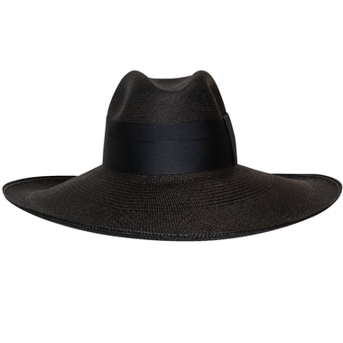 Antibes Clasico Wide Brim Black Hat With Black Band - Hat