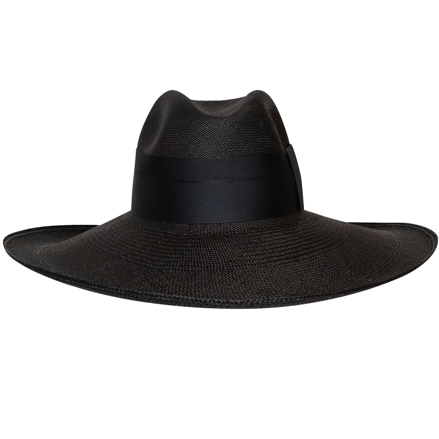 Load image into Gallery viewer, Antibes Clasico Wide Brim Black Hat With Black Band - Hat
