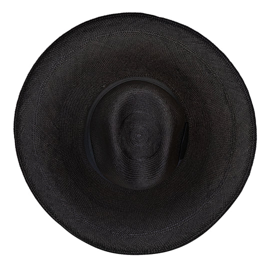 Antibes Clasico Wide Brim Black Hat With Black Band