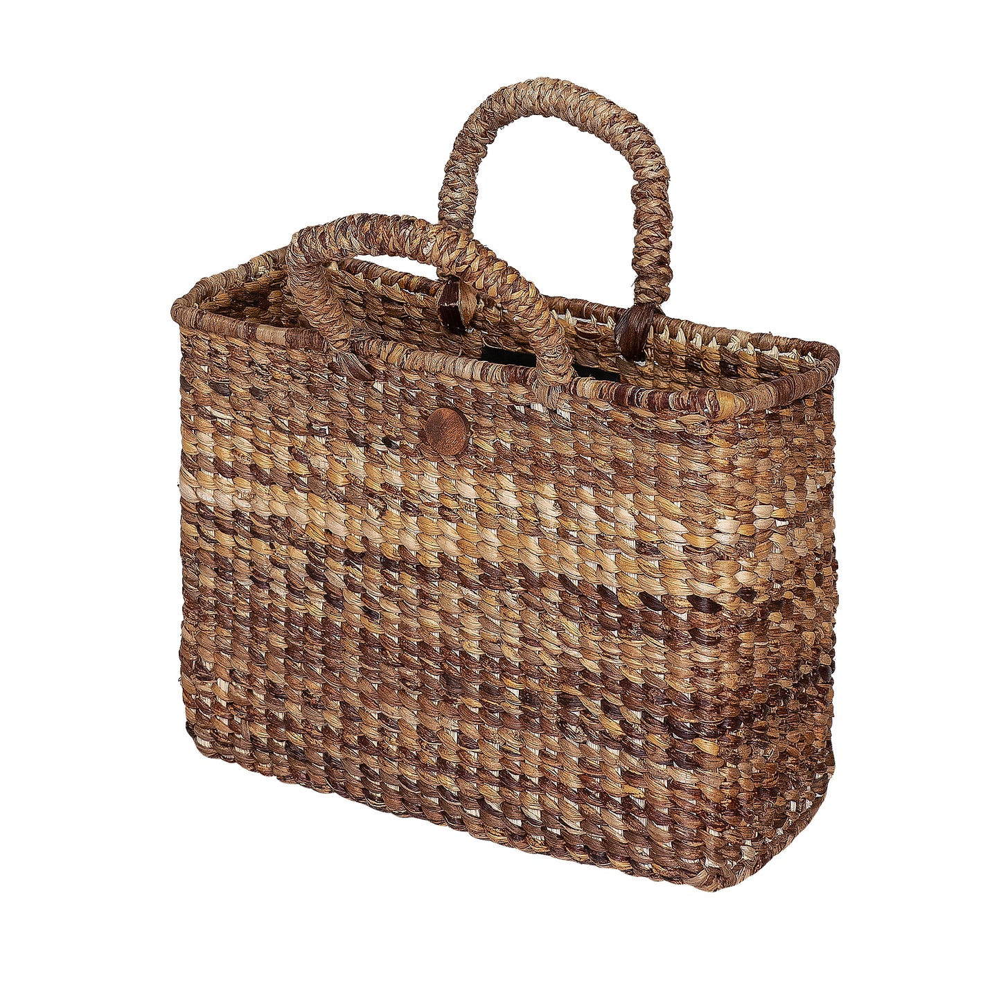Load image into Gallery viewer, Cayo Small Straw &amp;amp; Banana Leaves Bag In Walnut
