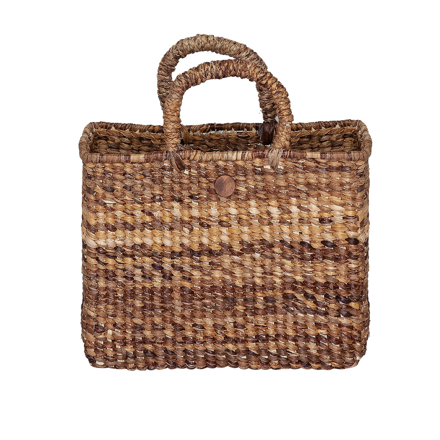 Load image into Gallery viewer, Cayo Small Straw &amp;amp; Banana Leaves Bag In Walnut
