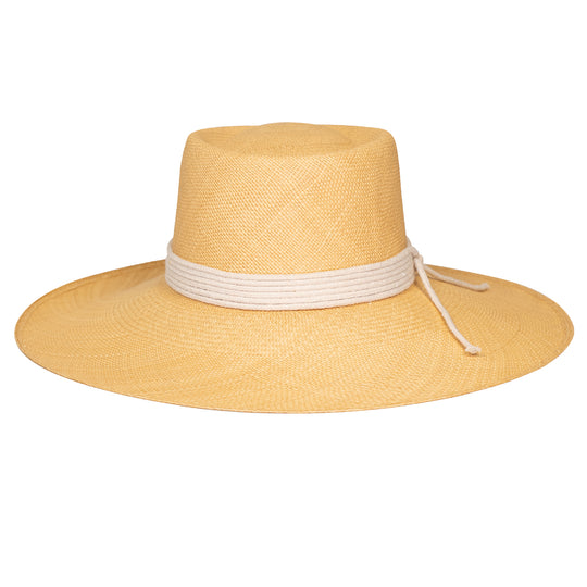 Polo Wide Brim Puglia Hat In Cinnamon With Ivory Cord