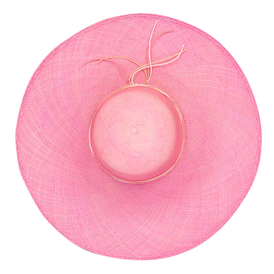 Positano Playa Extra Wide Brim Pink Rose Hat With Cream Cords