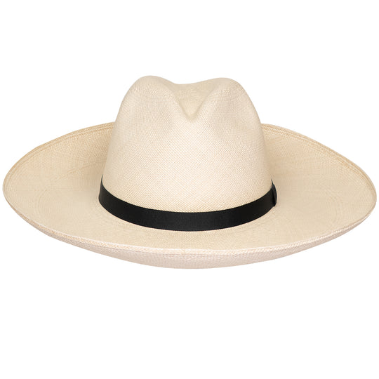 Sardegna Clasico Wide Brim Hat Natural With Thin Black Band