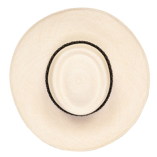 Tulipan Polo Wide Brim Natural With Black Tagua Beads