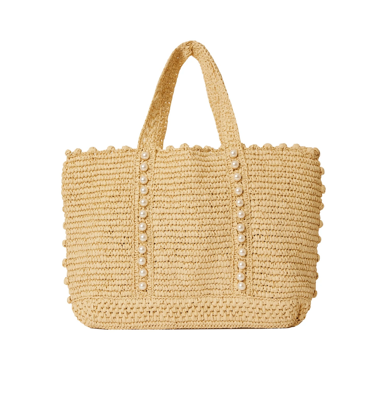 Lisbeth Natural Tote Beach Bag