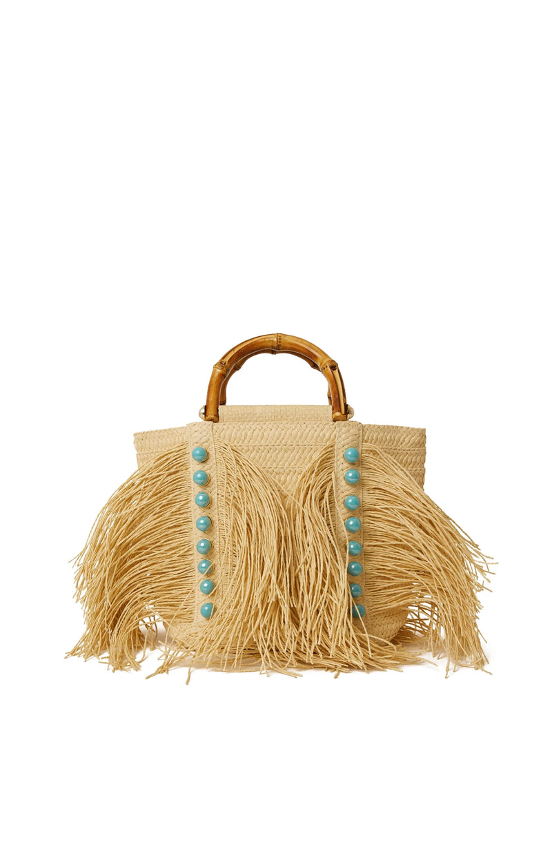 Avery Pearl Tote Aqua