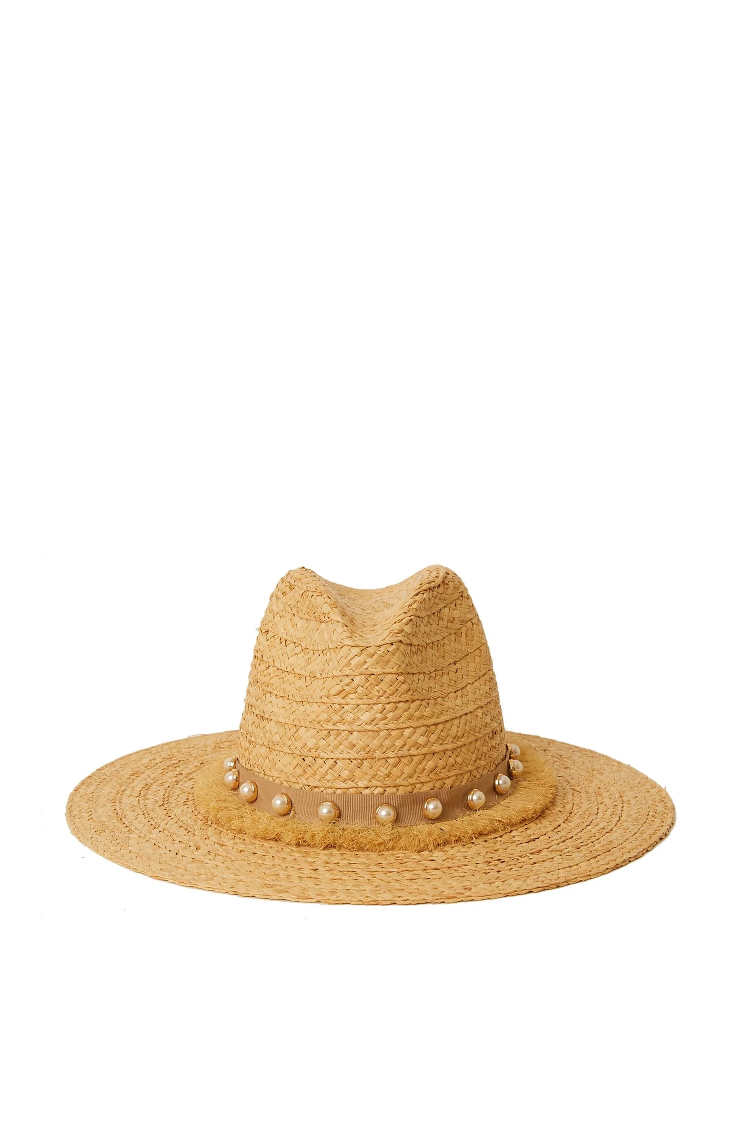 Load image into Gallery viewer, Bree Pearl Hat Natural/White - Sunvisor
