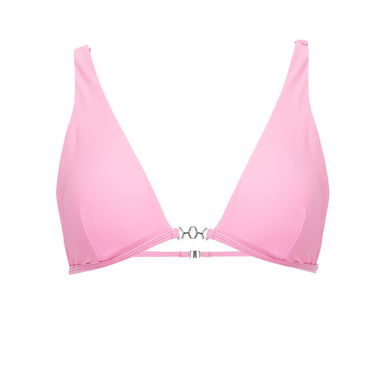 Ava Bikini Top With Trim Hollywood Pink