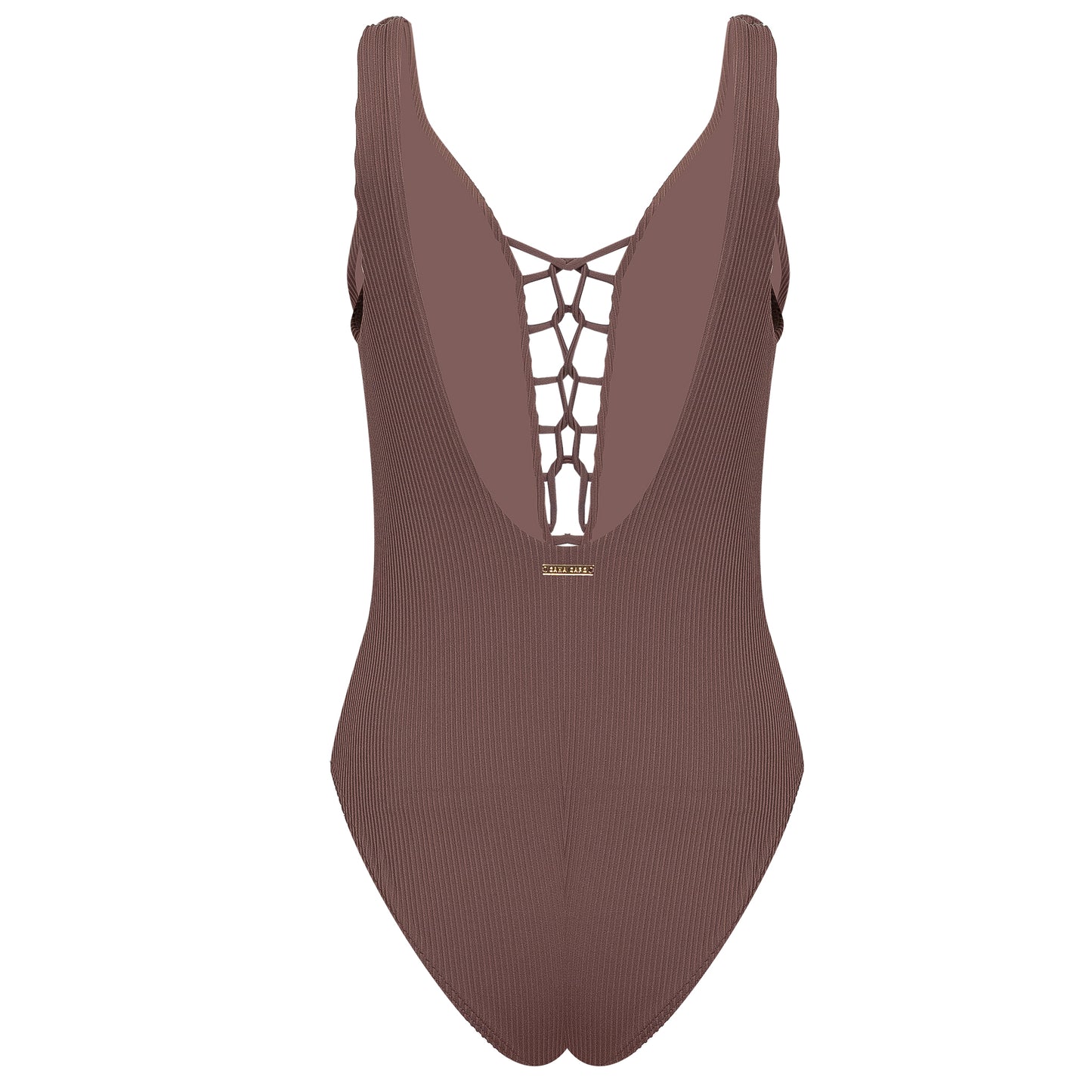 Hailey Lace Up One Piece Lanzarote Chocolate
