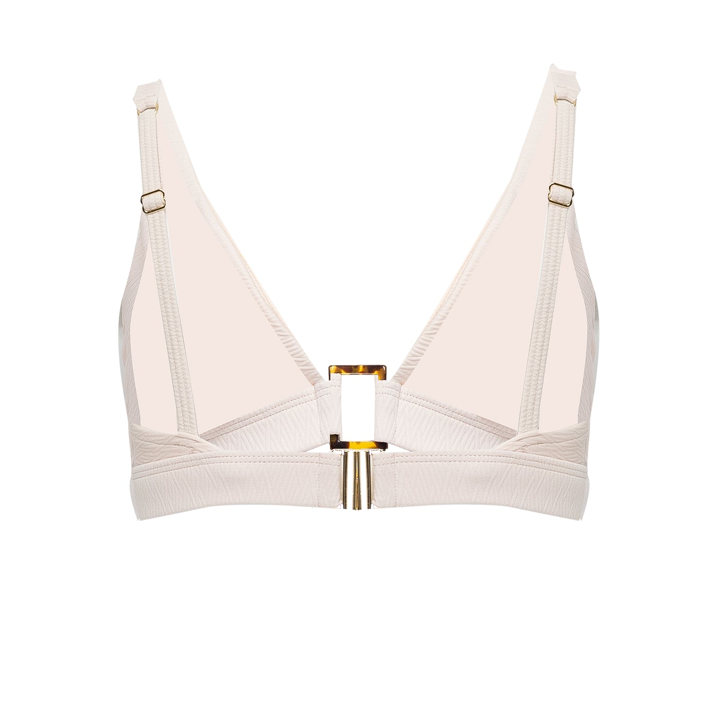 Load image into Gallery viewer, Lara Shell Trim Bikini Top Cream - Bikini Top
