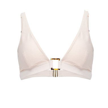 Lara Shell Trim Bikini Top Cream - Bikini Top