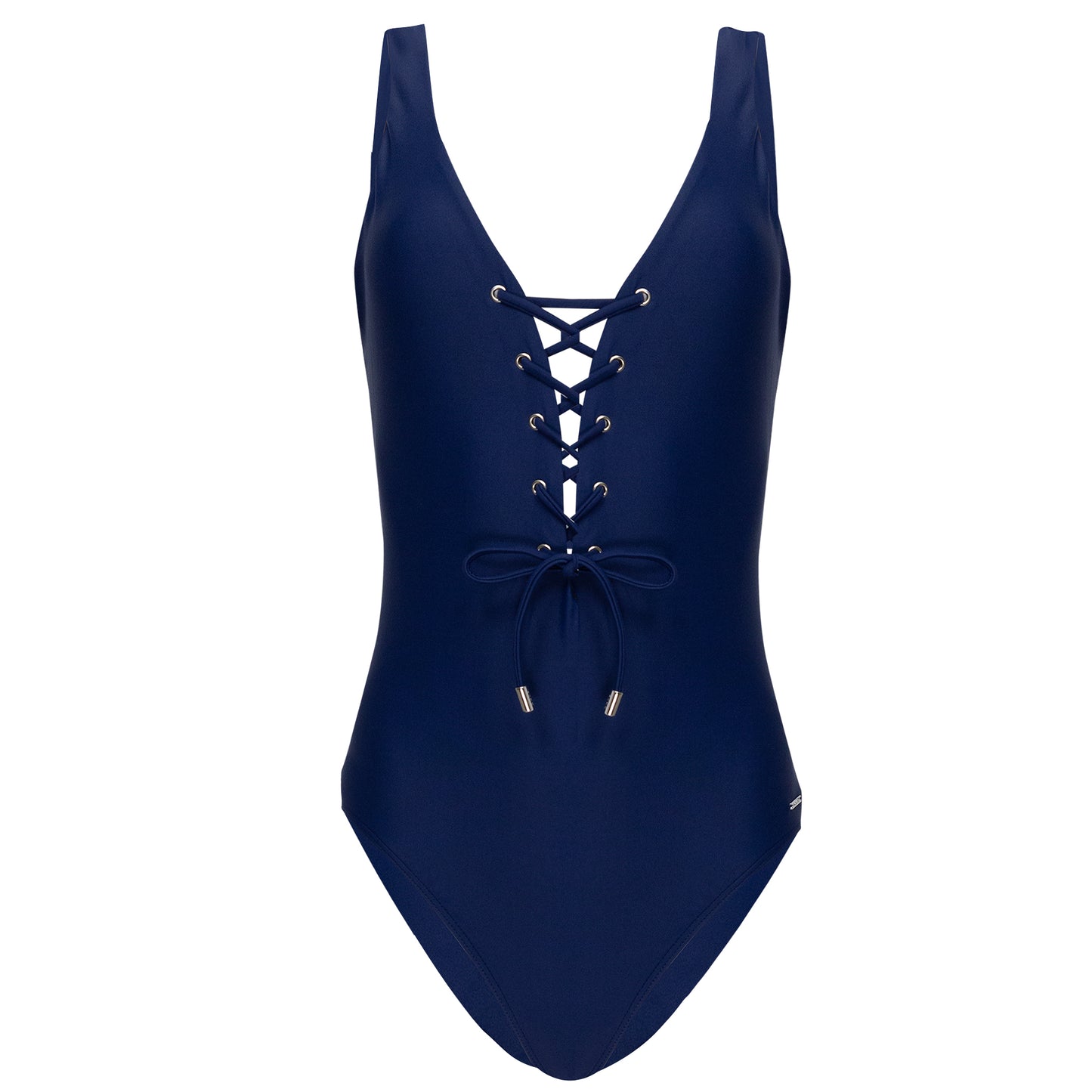 Load image into Gallery viewer, Monica Lace Up One Piece Blueberry Navy - One Piece
