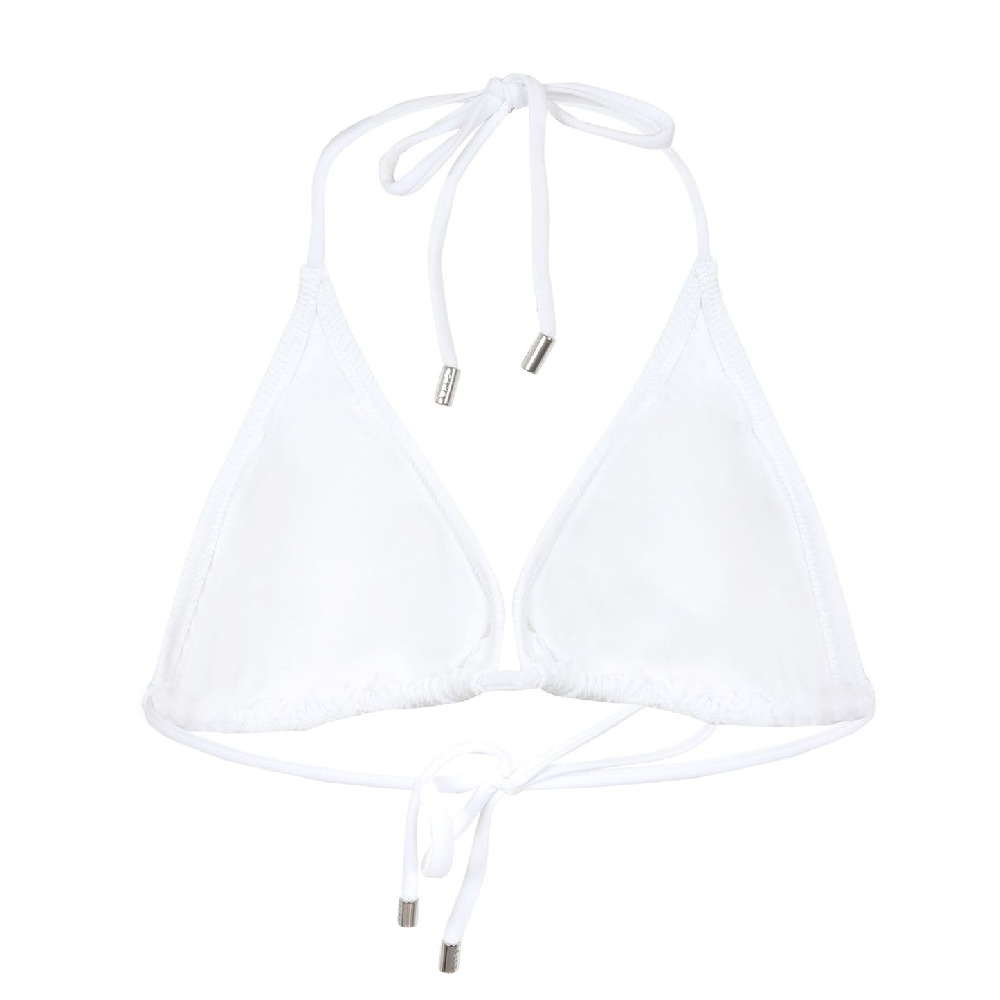 Load image into Gallery viewer, Ainsley Triangle Halter Top White - Bikini Top
