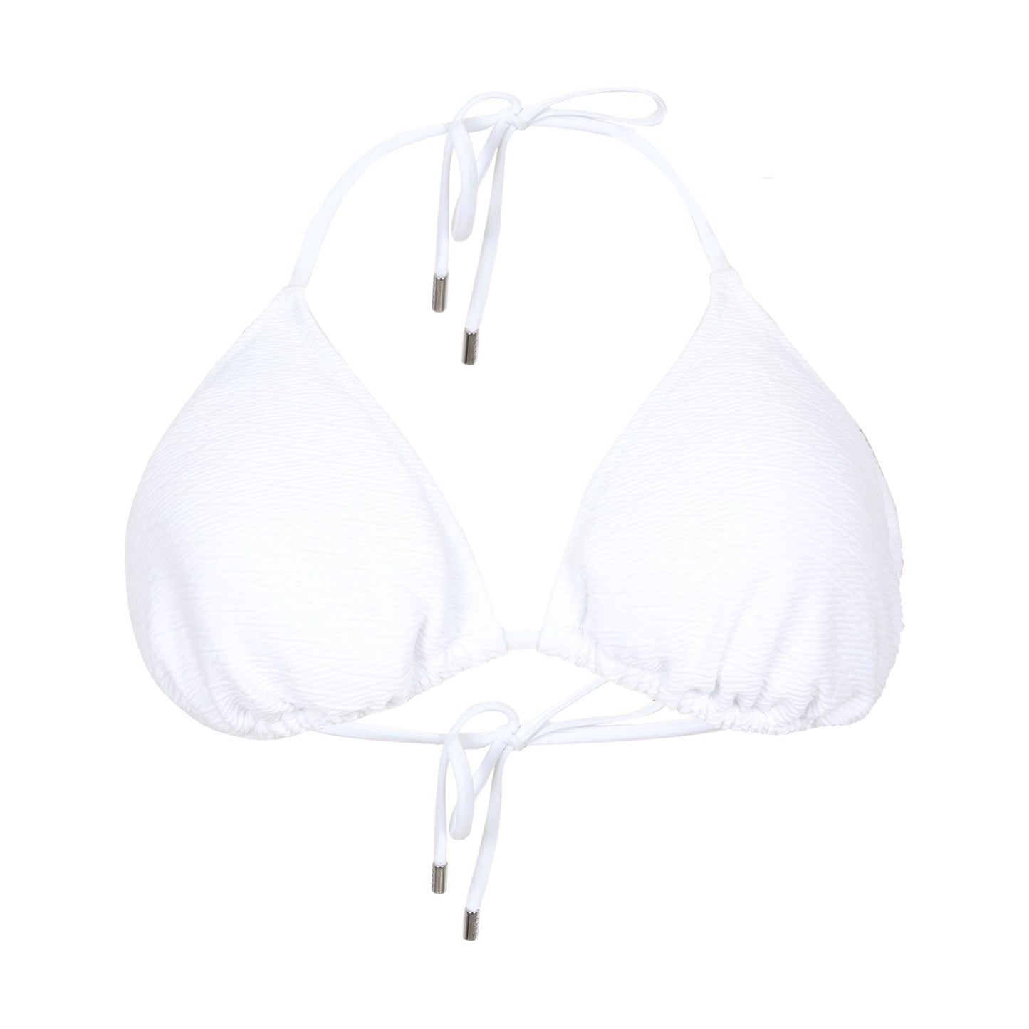 Load image into Gallery viewer, Ainsley Triangle Halter Top White - Bikini Top
