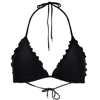 Michelle Frill Triangle Top Black - Bikini Top