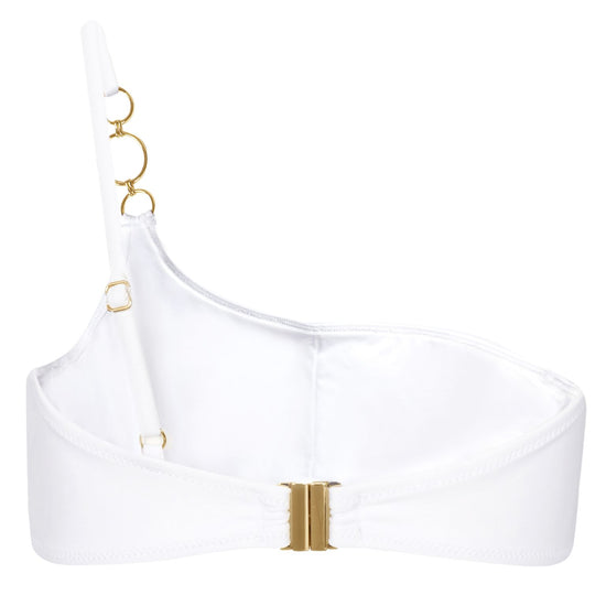 Shara Asym Ring Bikini Top White