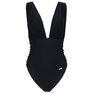Elle Plunge One Piece Black - One Piece