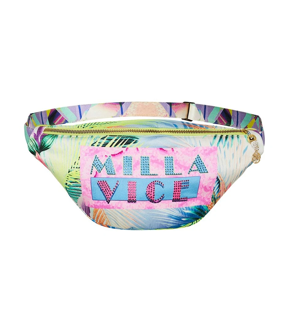 Camilla Belt Bag in Pastel Tropical Print Belt Bag for Women