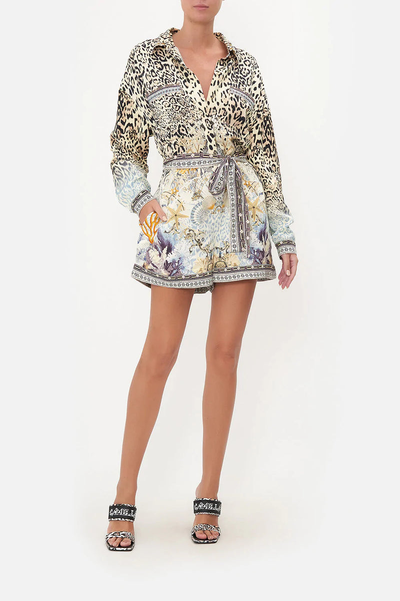 Long Sleeve Boiler Playsuit Seahorse Sonnet