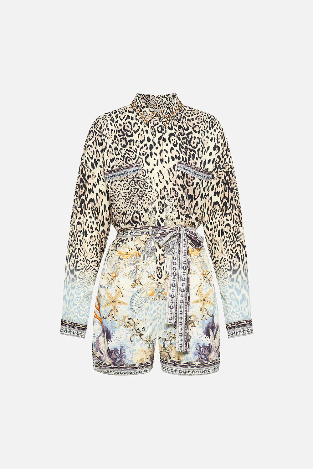 Load image into Gallery viewer, Luxury Playsuit with Sea Horse Print
