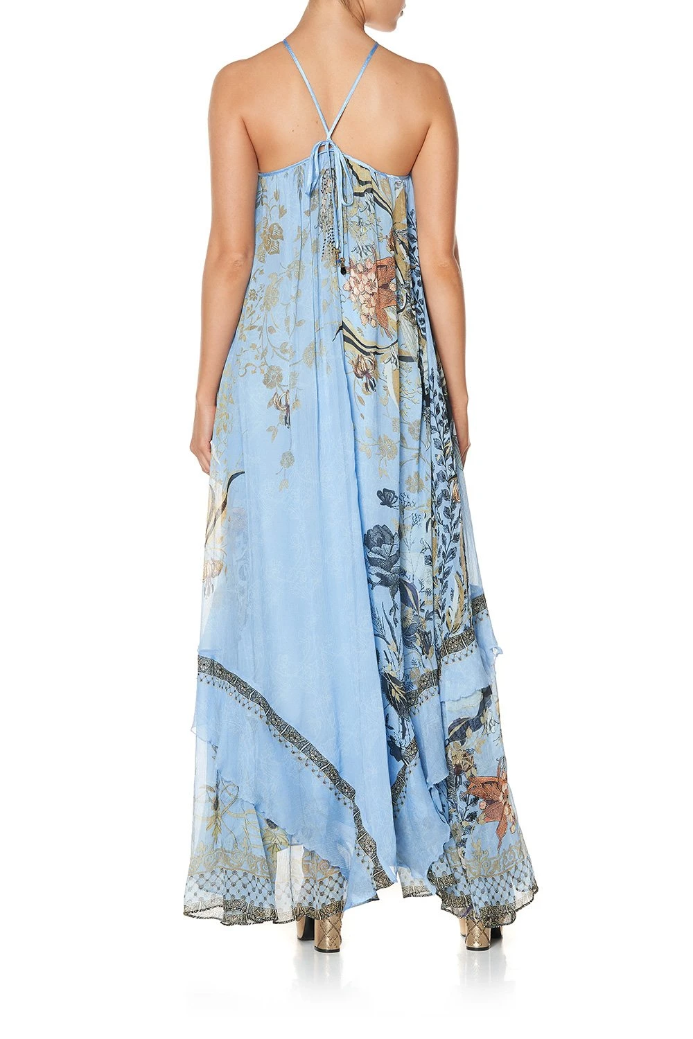 Load image into Gallery viewer, Keyhole Neck Long Dress Fairy Fountain - Dress
