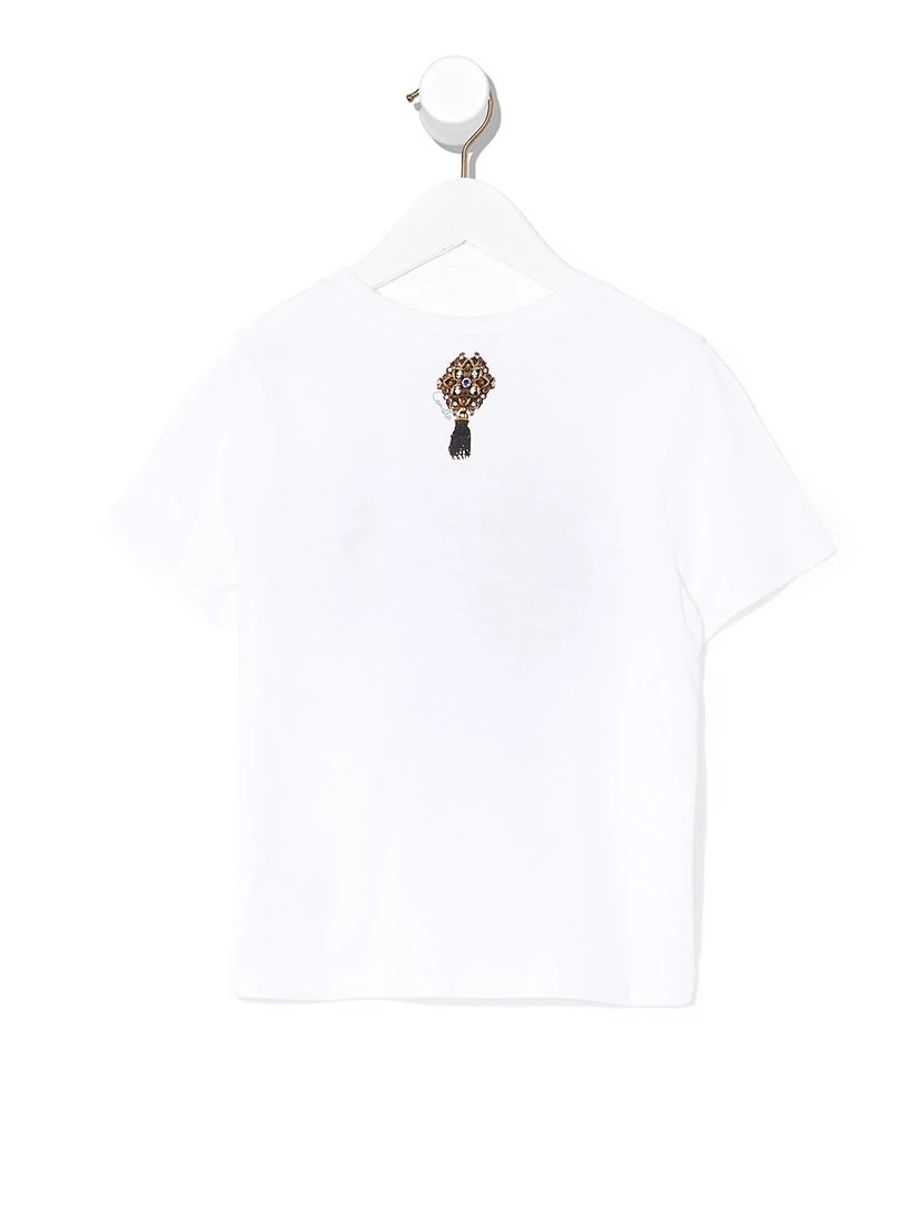 Load image into Gallery viewer, White Cotton T Shirt with Print
