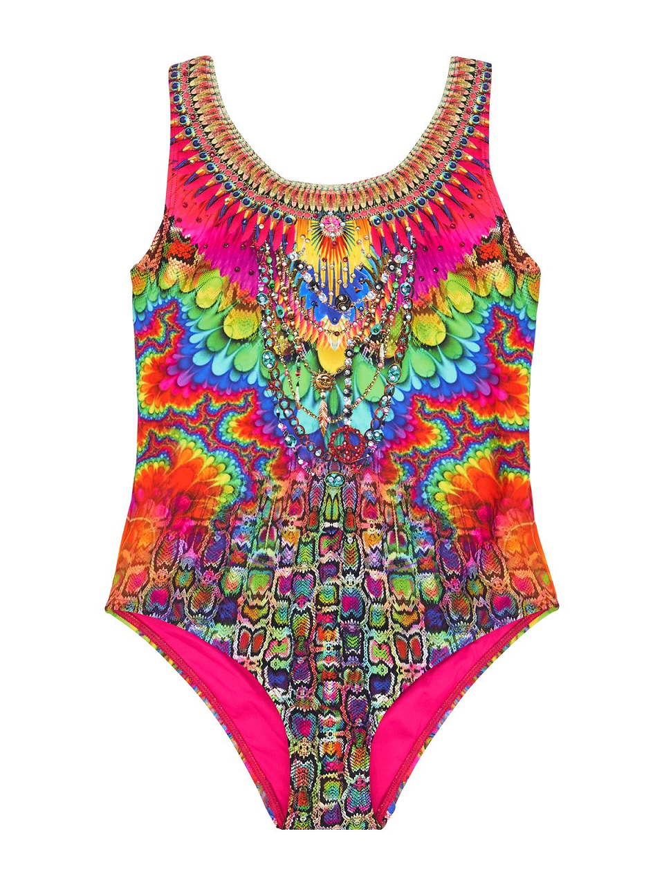 Load image into Gallery viewer, Multicolour Full Coverage Swimsuit for Girls | Camilla Kids
