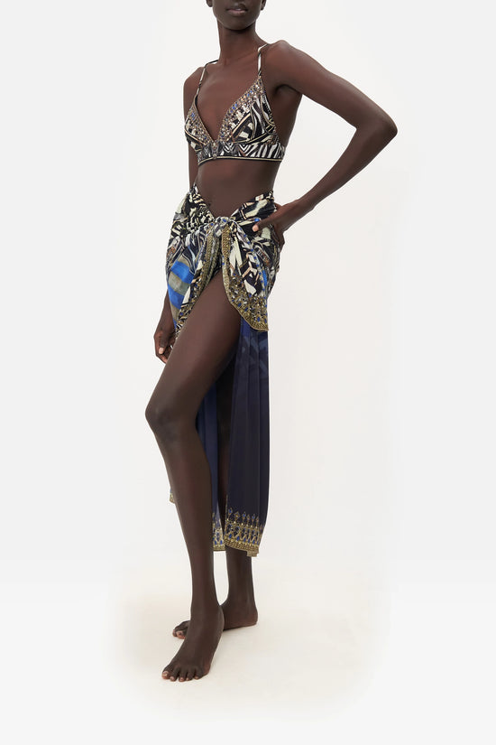 Royal Blue Sarong with Zebra Print