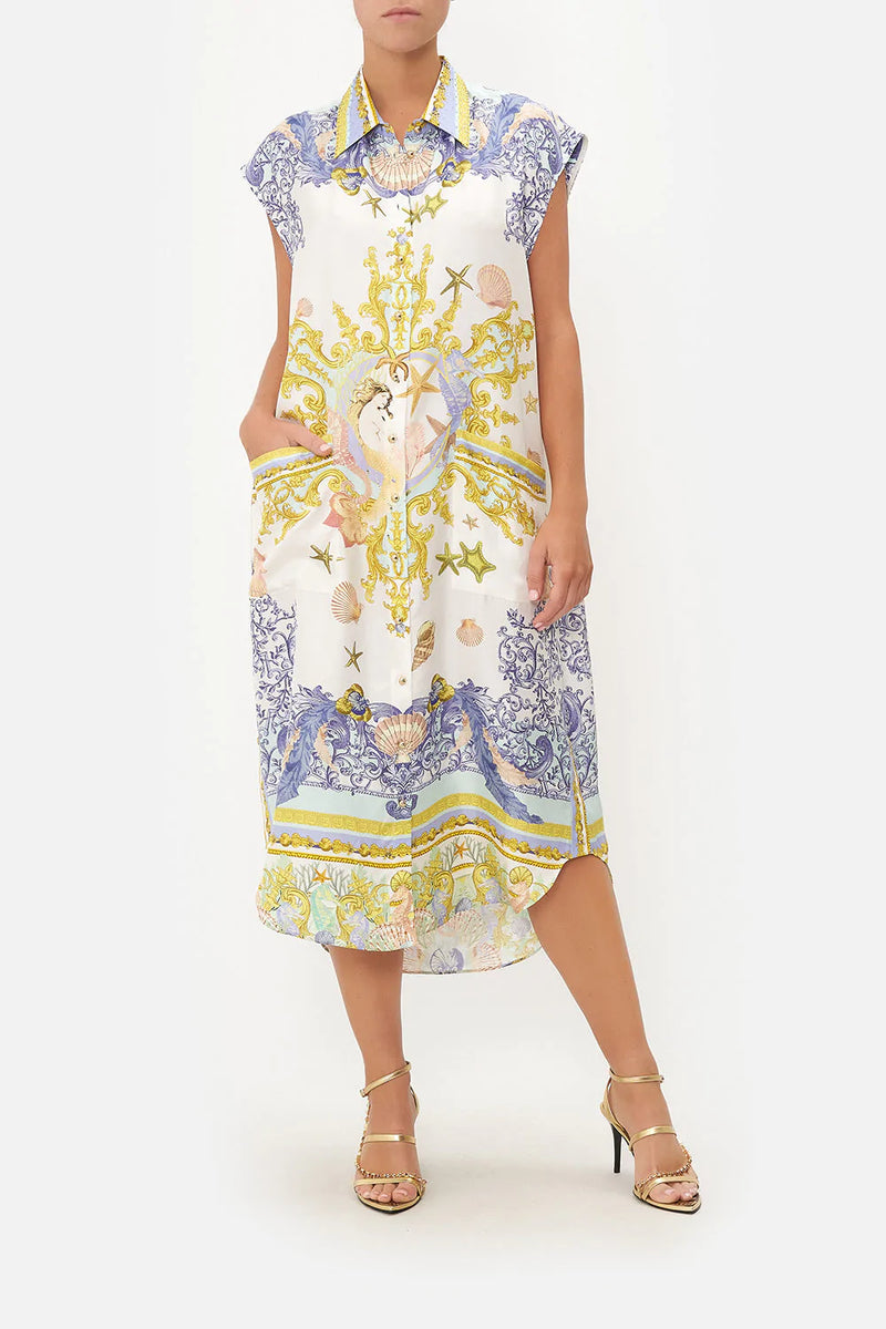 Midi Tunic Shirt Dress Star Of The Sea