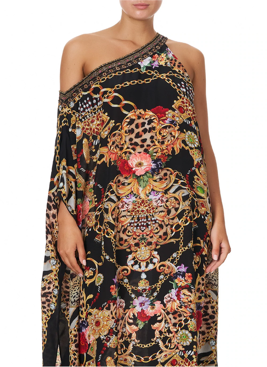 Load image into Gallery viewer, Camilla Maxi Kaftan with Leopard Print
