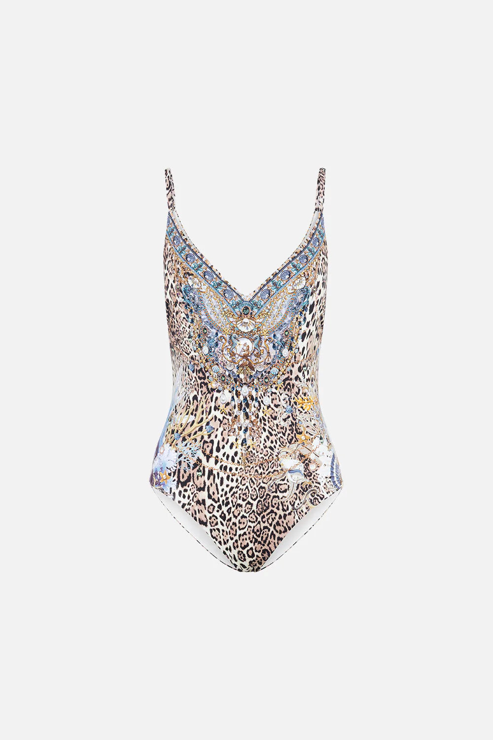 Load image into Gallery viewer, Leopard Print Swimwear with Crystal Embellishment 

