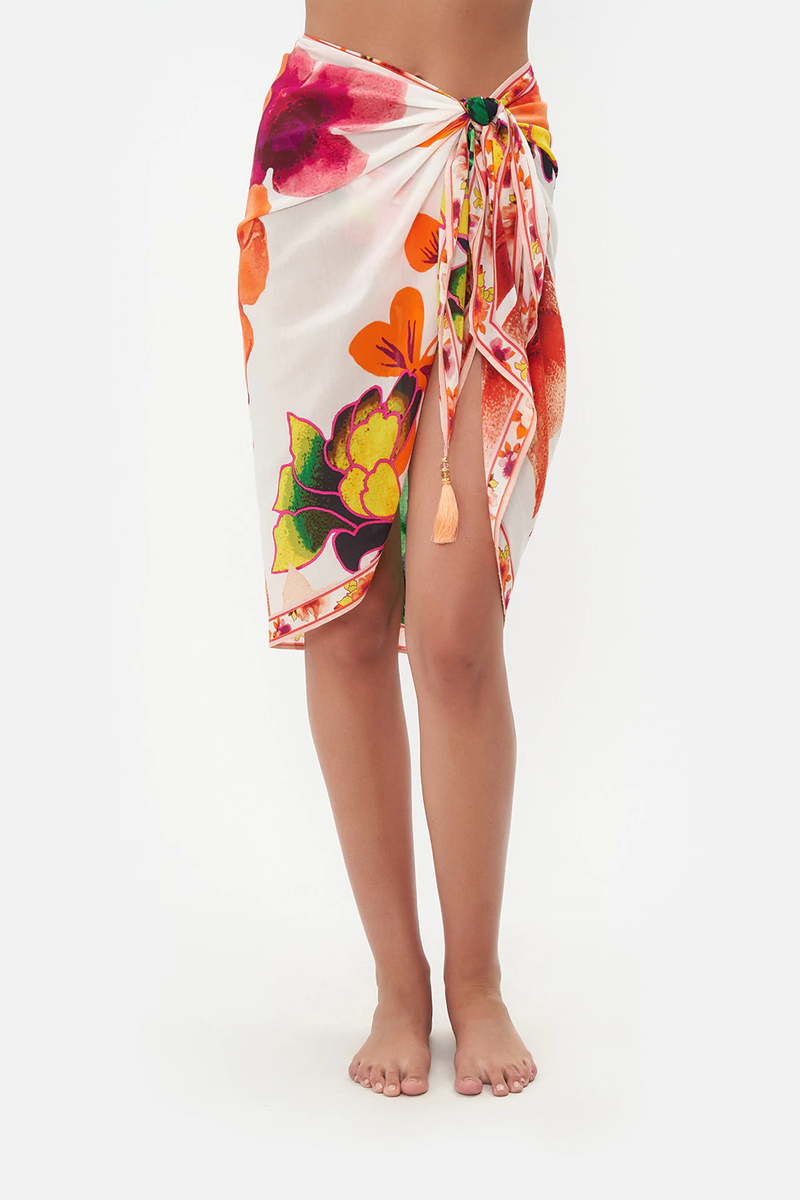 Short Tassel Sarong Pretty As A Poppy