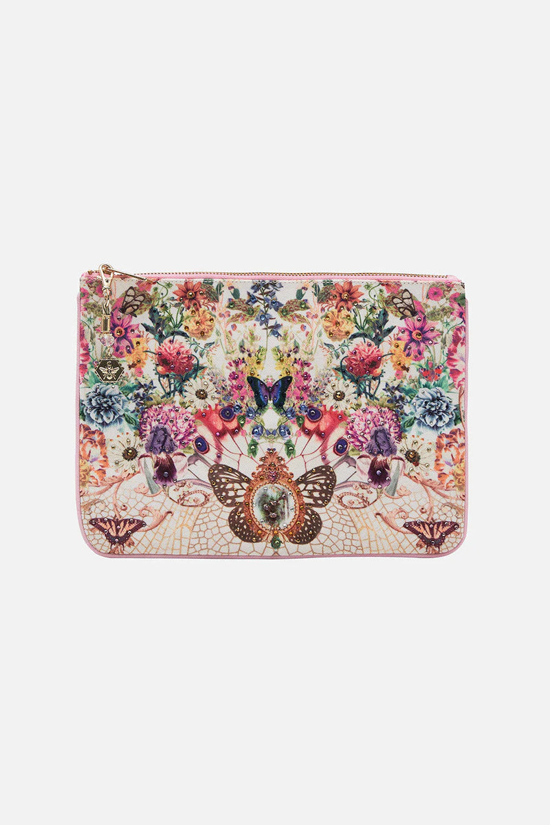 Camilla Small Canvas Clutch Queens Bee Hive
