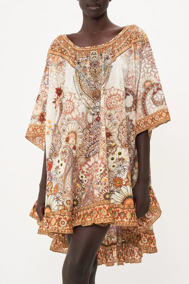 Floral Mini Dress with Flared Hem