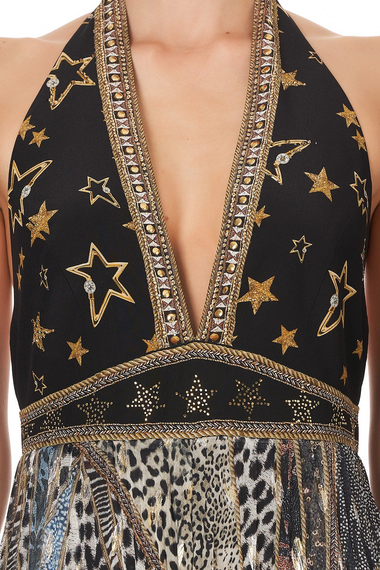 Halter Neck Wide Leg Jumpsuit