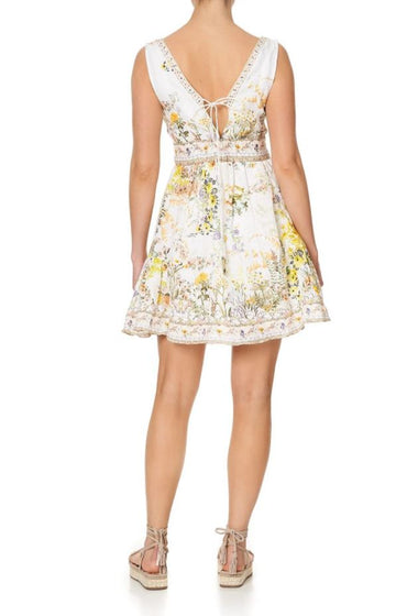 Panelled Short Dress In The Hills Of Tuscany - Dress