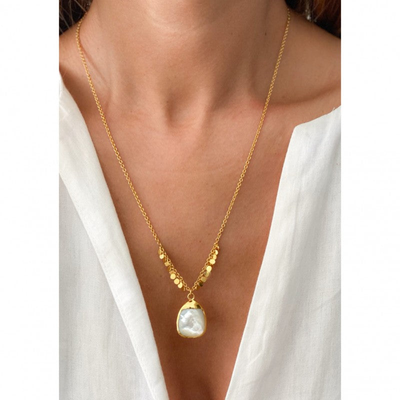 Celeste Mother of Pearl Necklace - Premium Fashion Jewelry